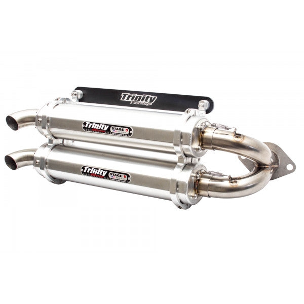 Trinity Racing Exhaust Tips TRINITY RACING STAGE 5 DUAL SLIP-ON EXHAUST - RZR XP1000 – AnythingUTV